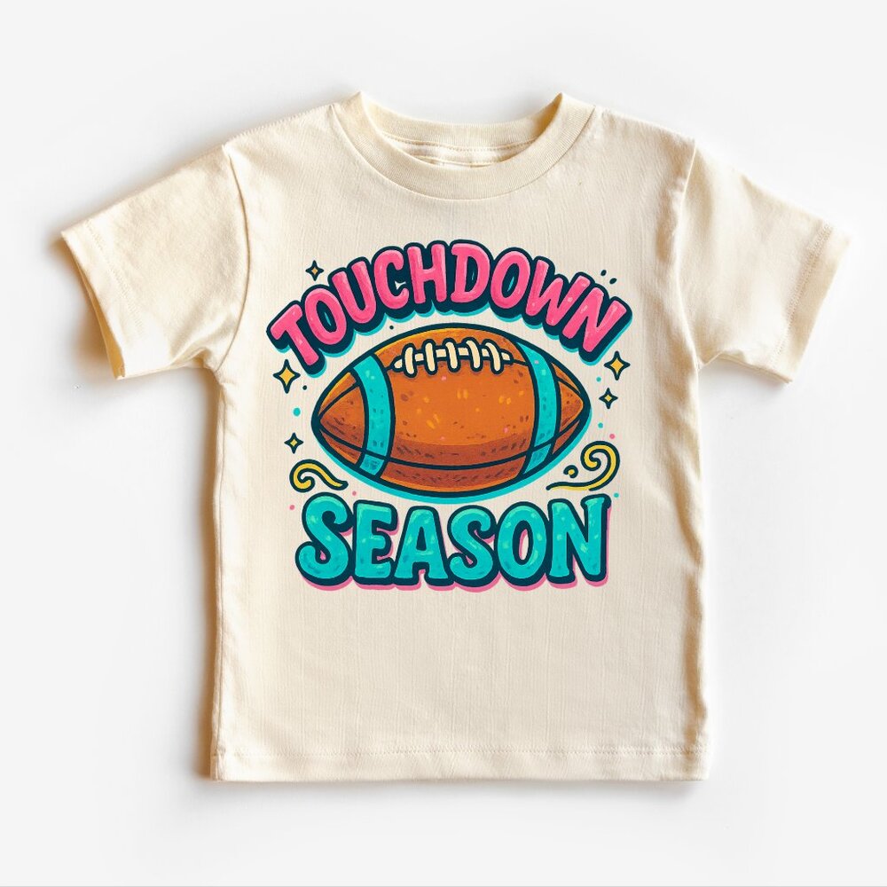 Cute Touchdown Season Football T-shirt Kid and Adult sizes Choose Your Color